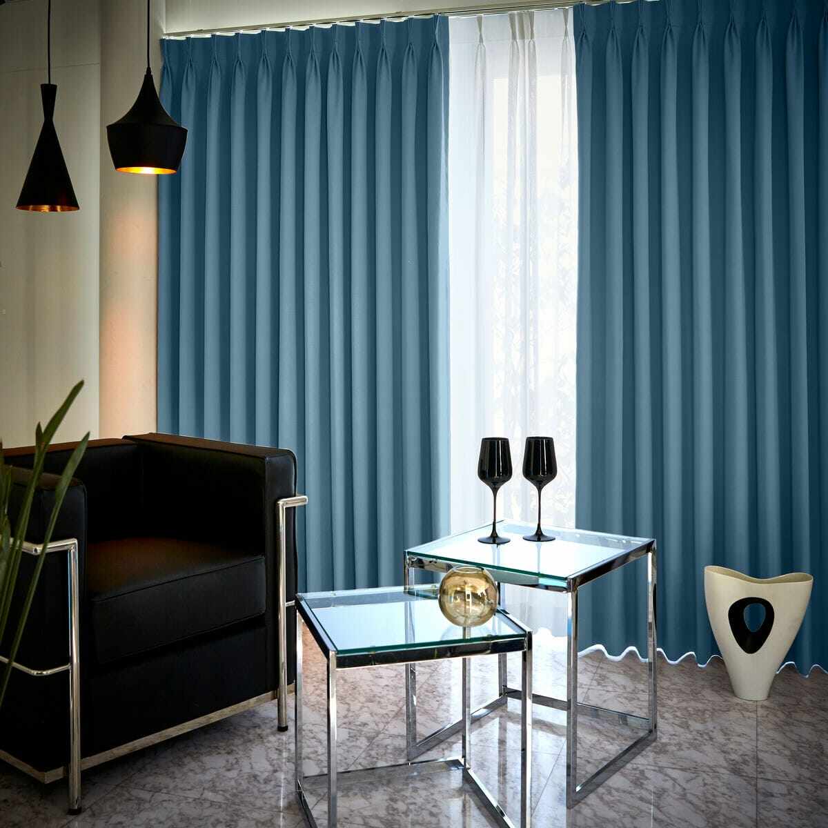 ツル クッションカバー J-67294R スモークブルー